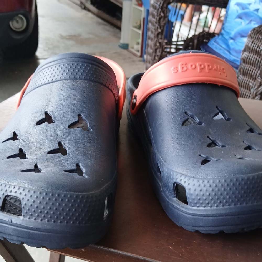 Birddogs Navy and Orange Slip-On Loafers